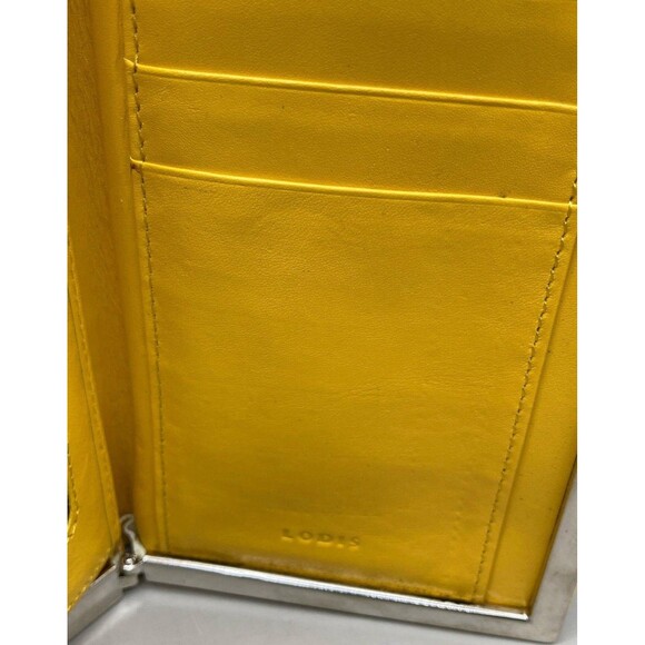 Lodis Yellow Framed Leather Clutch Wallet